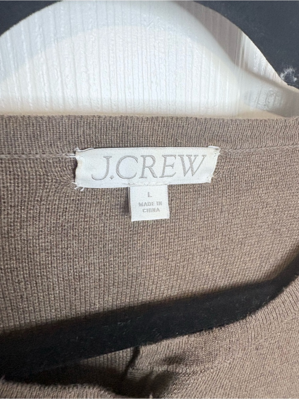 J.Crew | Long Giselle Sweater Blazer Gold Crest Buttons | L Mocha Brown - Picture 7 of 11